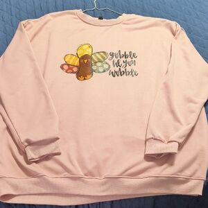 Pink Turkey Graphic Sweatshirt